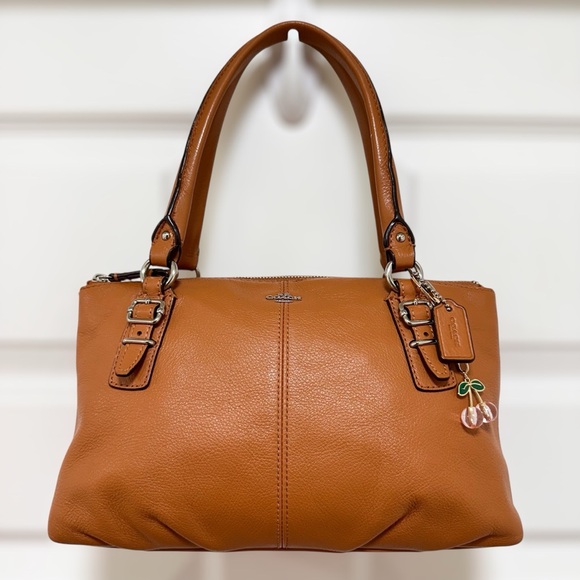 Coach Handbags - Coach Madison Mini Satchel in Smooth Camel Brown Leather